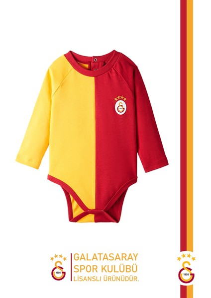 Lisanslı Parçalı Uzun Kol Bebek Body Zıbın