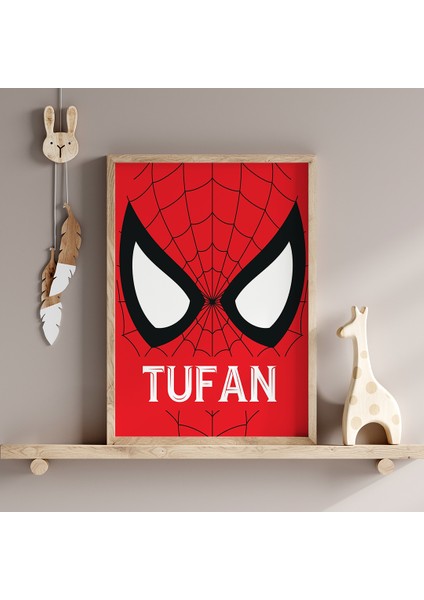 Spider Man - Örümcek Adam Temalı Çocuk ve Bebek Odası Isim Tablosu, Çocuk Odası Tablosu