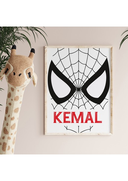 Spider Man - Örümcek Adam Temalı Çocuk ve Bebek Odası Isim Tablosu, Çocuk Odası Tablosu