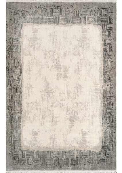 Pier Zen HG02A Krem Gri Viskon Akrilik Yumuşak Dokulu Modern Halı