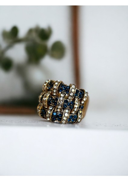 Zirkon Taşlı Safir Hasır Yüzük fiyatları