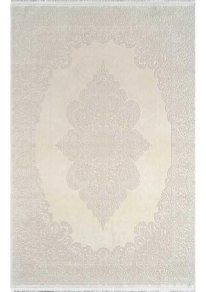 Pier Zen HG07A Krem Gri Viskon Akrilik Yumuşak Dokulu Modern Halı