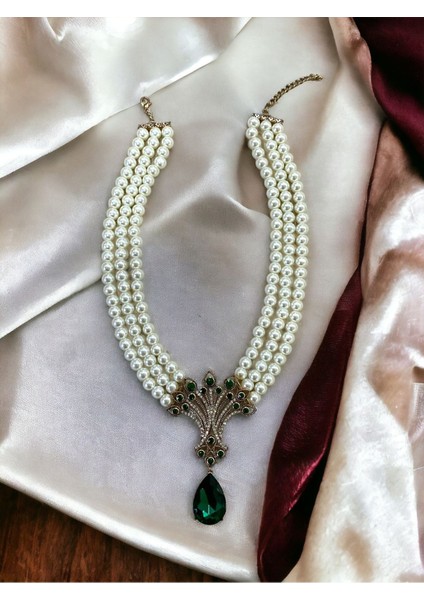 Kristal Taşlı Hayat Ağacı Figür Inci Kolye fiyatları