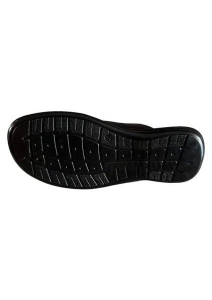 8521 Erkek Deri Yazlık Comfort Terlik Siyah