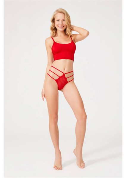 Transparan Tüllü Lastik Detaylı Kadın Brezilya Külot fiyatları