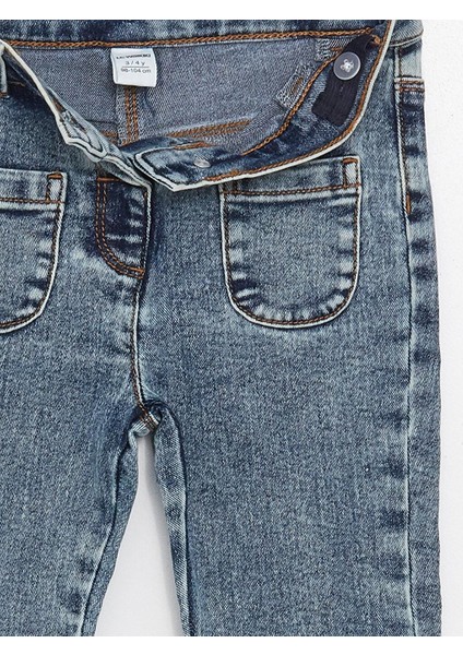 Basic Ispanyol Paça Kız Çocuk Jean Pantolon