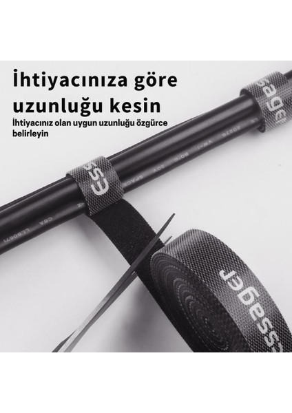 5 Metre Cırt Cırt Bantlı Kablo Sarıcı Düzenleyici Organizatör, Kesilebilir Kablo Düzenleyici modelleri