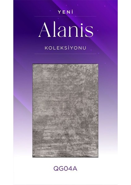 Alanis QG04A Vizon Pamuk Akrilik Yumuşak Silinebilir Modern Kilim Halı