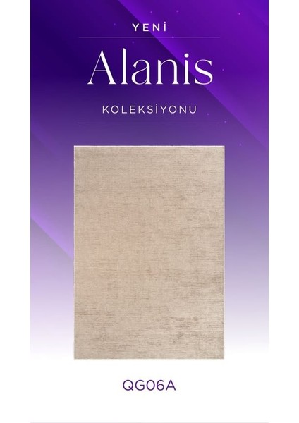 Alanis QG06A Bej Pamuk Akrilik Yumuşak Silinebilir Modern Kilim Halı fiyatları