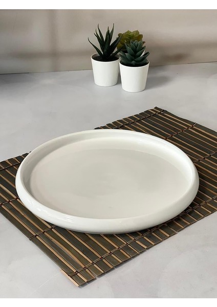 Bianco Perla Porselen Yuvarlak Tabak 26.8x2.5 cm