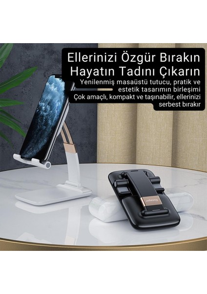 Uzayıp Kısayabilen Kaymaz Pad Masaüstü Telefon Tutucu Masaüstü Tablet Standı Yükseklik Ayarlı fırsatları