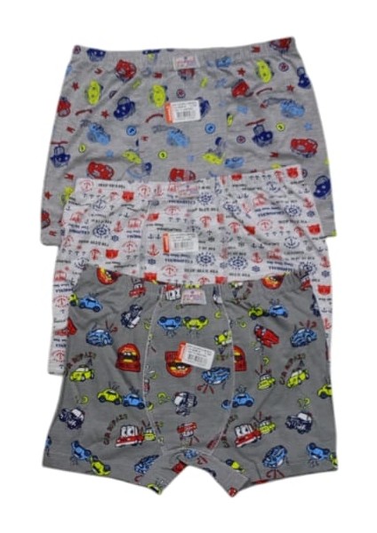 3'lü Renkli Erkek Boxer