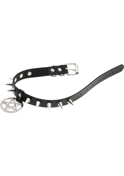 Ters Pentagram Choker Kolye