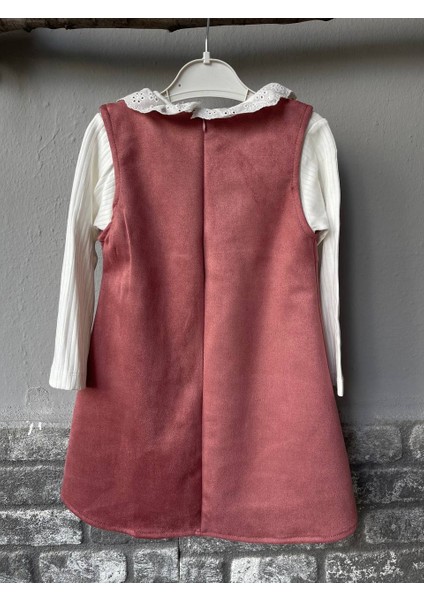 Kız Çocuk Süet Elbise Güpürlü Badili Kız Çocuk Süet Jile Elbise modelleri