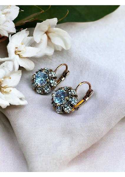 Zirkon Taşlı Elmas Montür Küpe