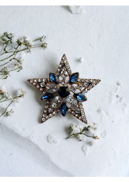 Kristal Taşlı Yıldız Broş fiyatları