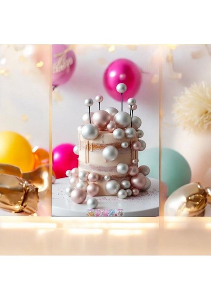 Pasta Süsü 20 Adet Gold Pasta Üzeri Balon Süs 20 Adet fırsatları