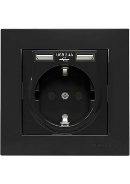 Beyaz Ikili USB Topraklı Priz (MUT.2220 619 0284)