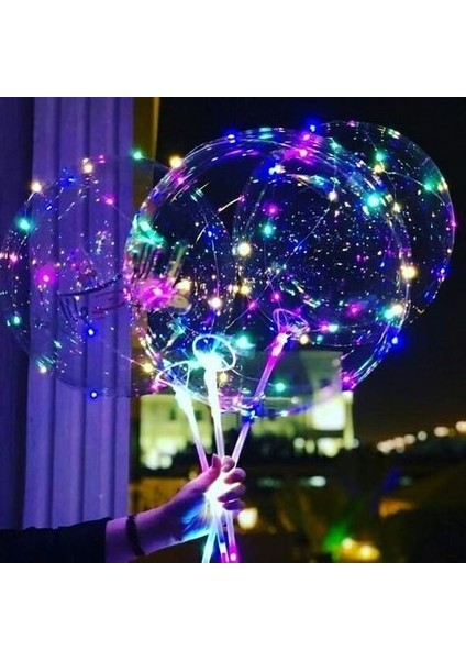 3 Pilli-3 Fonksiyonlu-Işıklı Şeffaf Balon
