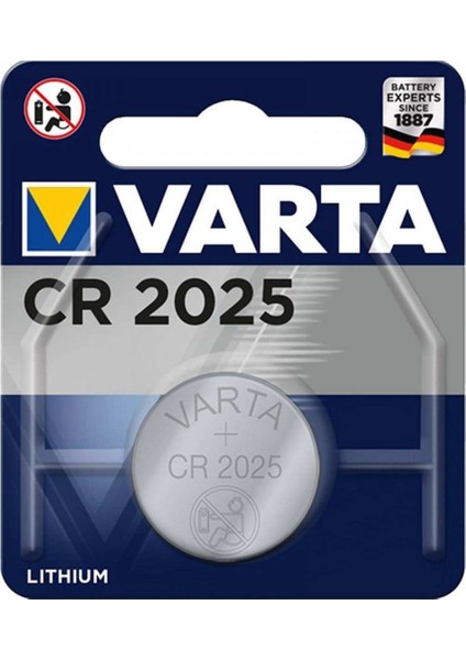 Tekli Paket CR2025 3 V Lityum Elektronik Pil (VARTA.6025-1)