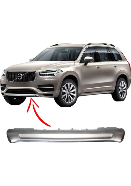 Volvo XC90 Ön Tampon Alt Ek Gri Parça Spoiler 2015-2019