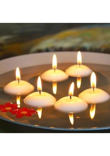 Beyaz Suda Yüzen Kokusuz Terapi Mum Seti (8, 16 ve 32 Adet Seçenekleri) fiyatları