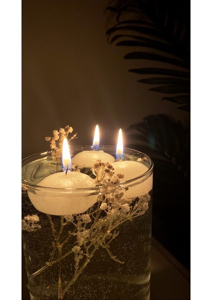 Beyaz Suda Yüzen Kokusuz Terapi Mum Seti (8, 16 ve 32 Adet Seçenekleri) fırsatları