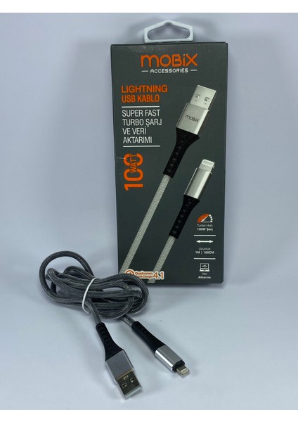Lightning USB Kablo Super Hızlı Turbo Şarj ve Veri Aktarımı
