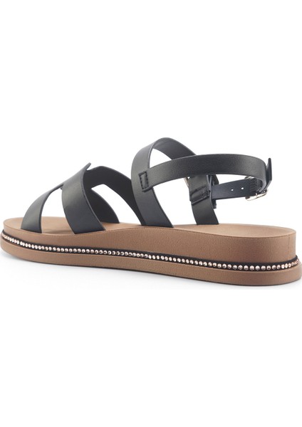 325093.Z 5fx Siyah Kadın Düz Sandalet modelleri