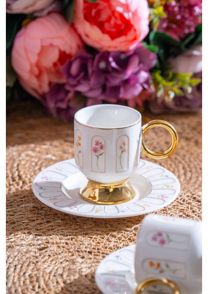 Aren 6 Kişilik Kahve Fincanı Takımı - 90 ml