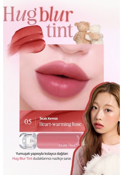 Hafif Ve Köpüksü Dokusuyla Pürüzsüz Görünüm Sunan Tint Clıo Hug Blur Tint (005 Heart-Warming Rose)