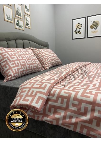 Çetinhome Çarşafı Lastikli Çift Kişilik Nevresim Takımı Labirent