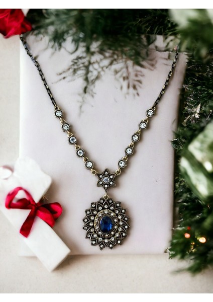 Safir Taşlı Gerdanlık Kolye