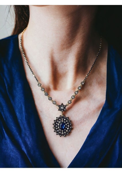 Safir Taşlı Gerdanlık Kolye fiyatları