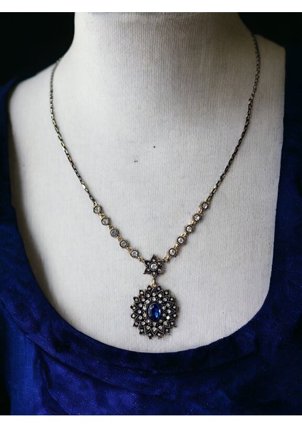 Safir Taşlı Gerdanlık Kolye modelleri