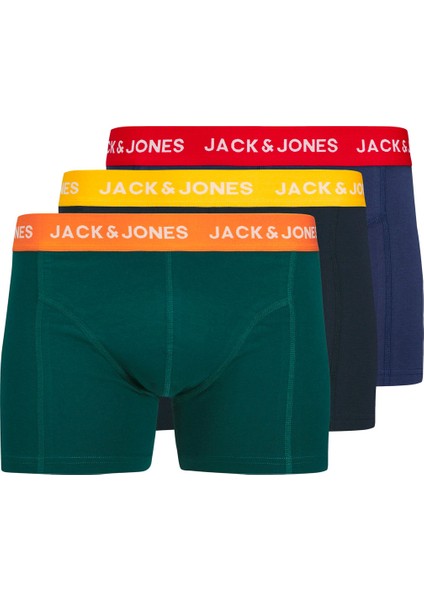 Jacmıck Solıd Trunks 3 Pa Mavi Erkek Boxer