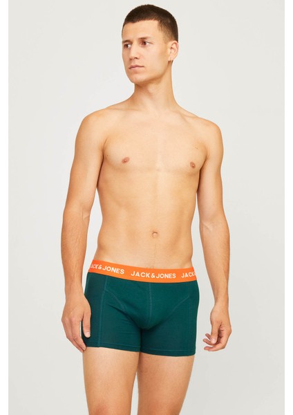Jacmıck Solıd Trunks 3 Pa Mavi Erkek Boxer