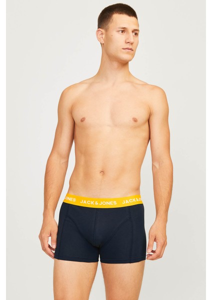 Jacmıck Solıd Trunks 3 Pa Mavi Erkek Boxer