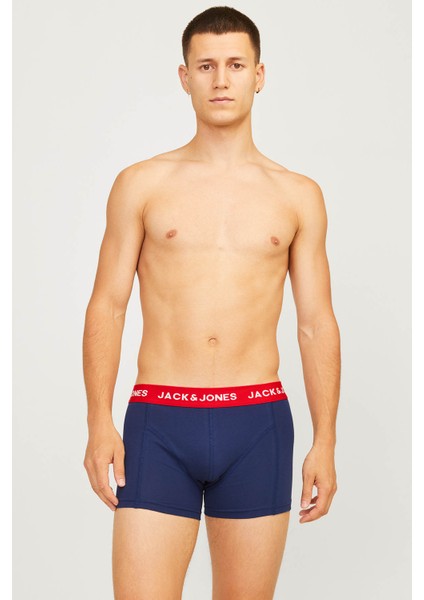 Jacmıck Solıd Trunks 3 Pa Mavi Erkek Boxer
