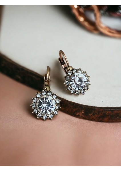 Kristal Taşlı Güneş Figür Kolye ve Küpe Seti modelleri