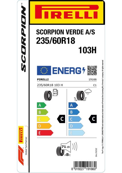 235/60 R18 103H Scorpion Verde All Season Oto 4 Mevsim Lastiği (Üretim Yılı: 2024) fiyatları