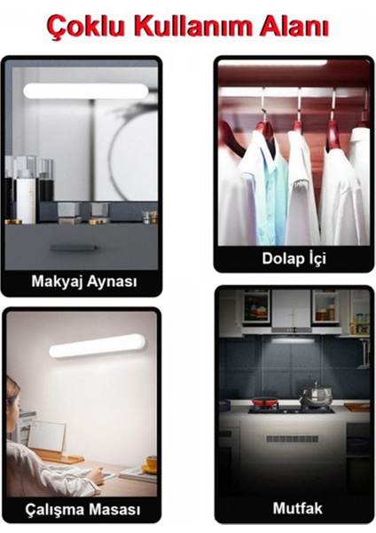 Usb Şarjlı 3 Renk Işıklı Led Aydınlatma / GT-CL03-3 Adet