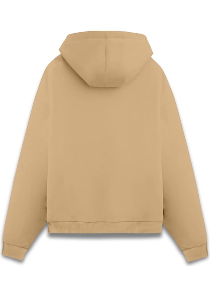 Game Changer Baskılı Mor Unisex Oversize Fit Pamuklu Kapüşonlu Sweatshirt
