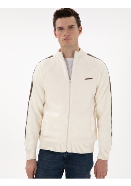 Erkek Ekru Comfort Fit Triko Hırka 50293935-VR019 modelleri