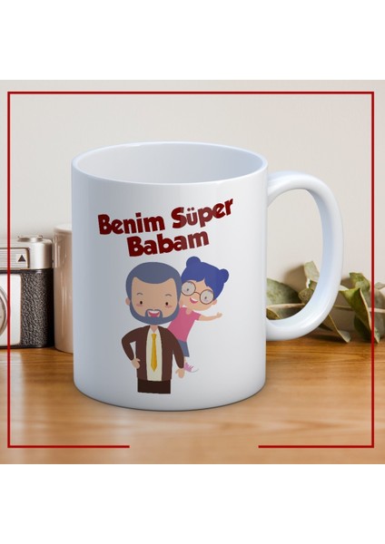 Benim Süper Babam Baskılı Babalar Günü Kupa Bardak Kahve Kupa Bardak