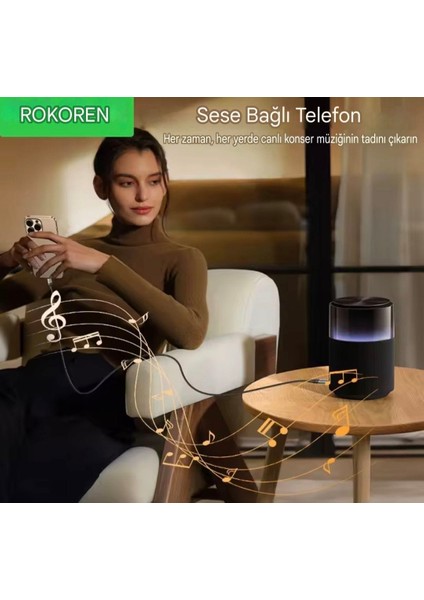 2-Metre Type-C To 3.5mm Aux Kablo Dac Çip+Hi-Fi Ses Ce+FC+RoHS Sertifikalı Hasır Örgülü Sağlam Ses Kablosu Telefon/Araba/Tablet