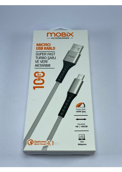 Micro USB Kablo Super Hızlı Turbo Şarj ve Veri Aktarımı
