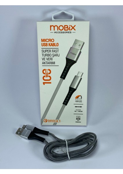 Micro USB Kablo Super Hızlı Turbo Şarj ve Veri Aktarımı
