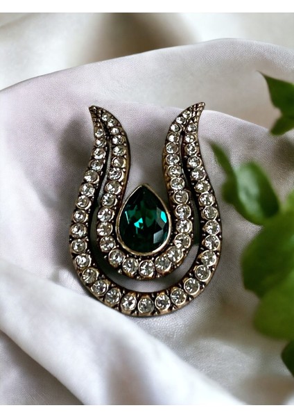 Zirkon Taşlı Lale Figür İğneli Broş fiyatları