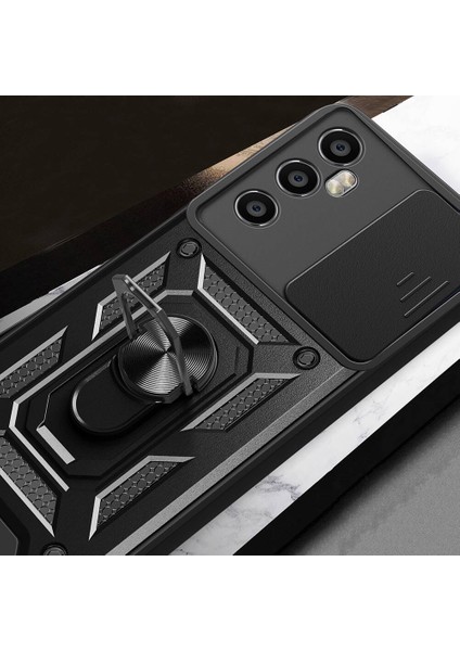 Realme C65 Uyumlu Kılıf Sürgülü Yüzüklü Standlı Armour Darbe Emici Dayanıklı Tank Zırh Kapak indirimleri